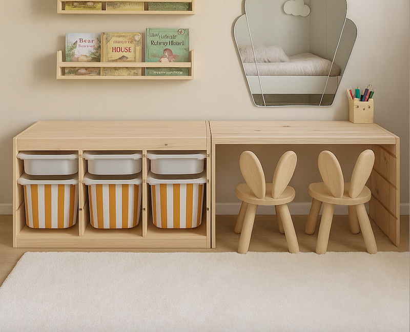 The IKEA Trofast desk hack everyone can do with links