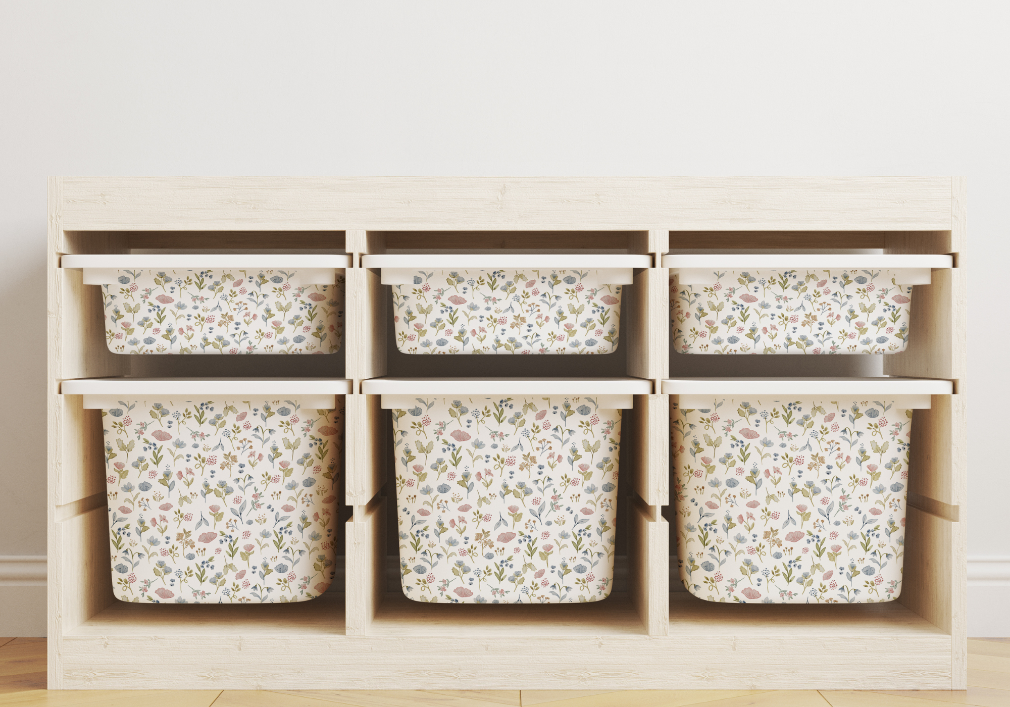 Flower IKEA Trofast decals