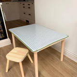 Sage Gingham Flisat Cover