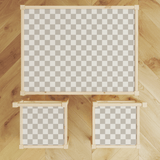 Beige Checkerboard Latt set