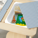 Flisat table with a sticker top