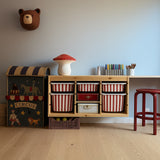 Trofast sticker in wine stripe colour