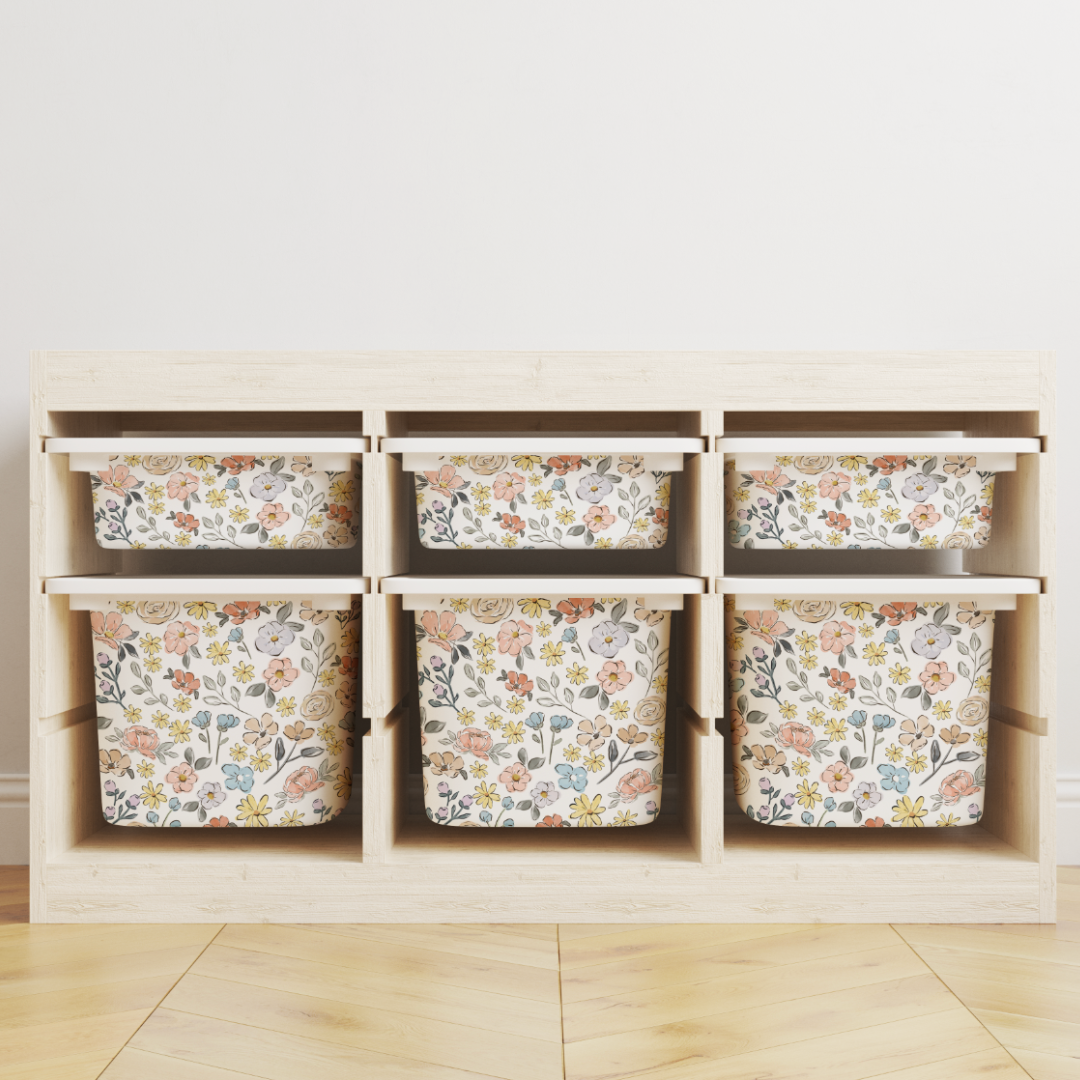 Floral Trofast IKEA tub sticker