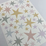 Pastel Star Fabric Removable Wall Decal