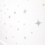 Pastel removable wall star decals 