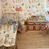 Pink and Orange Stripe decal for IKEA Trofast tub