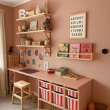 pink and red stripe trofast sticker