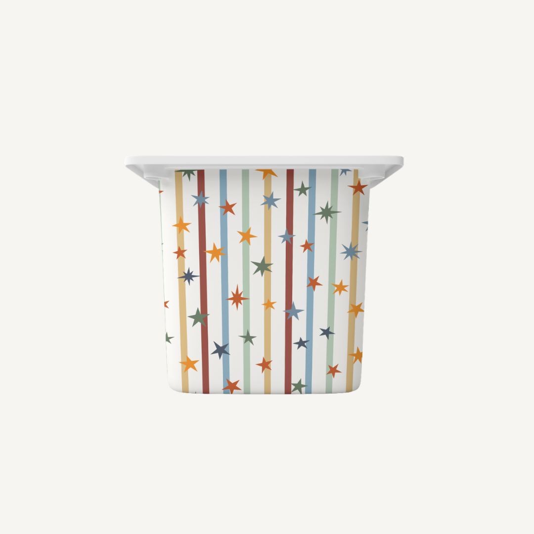 star pattern on ikea trofast tub 
