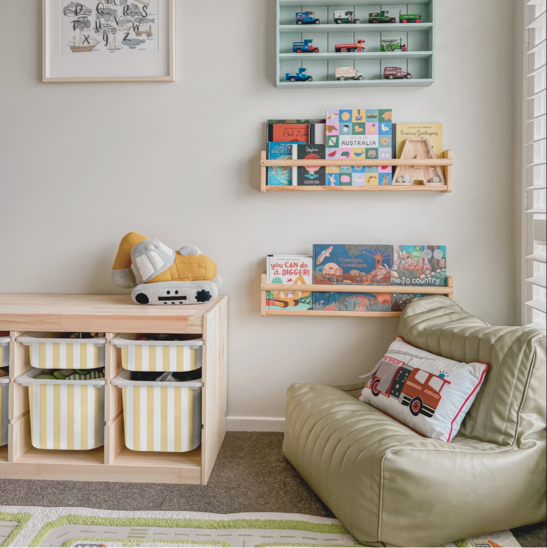 yellow striped ikea trofast tub decal