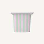 pink and green stripe ikea trofast sticker tub
