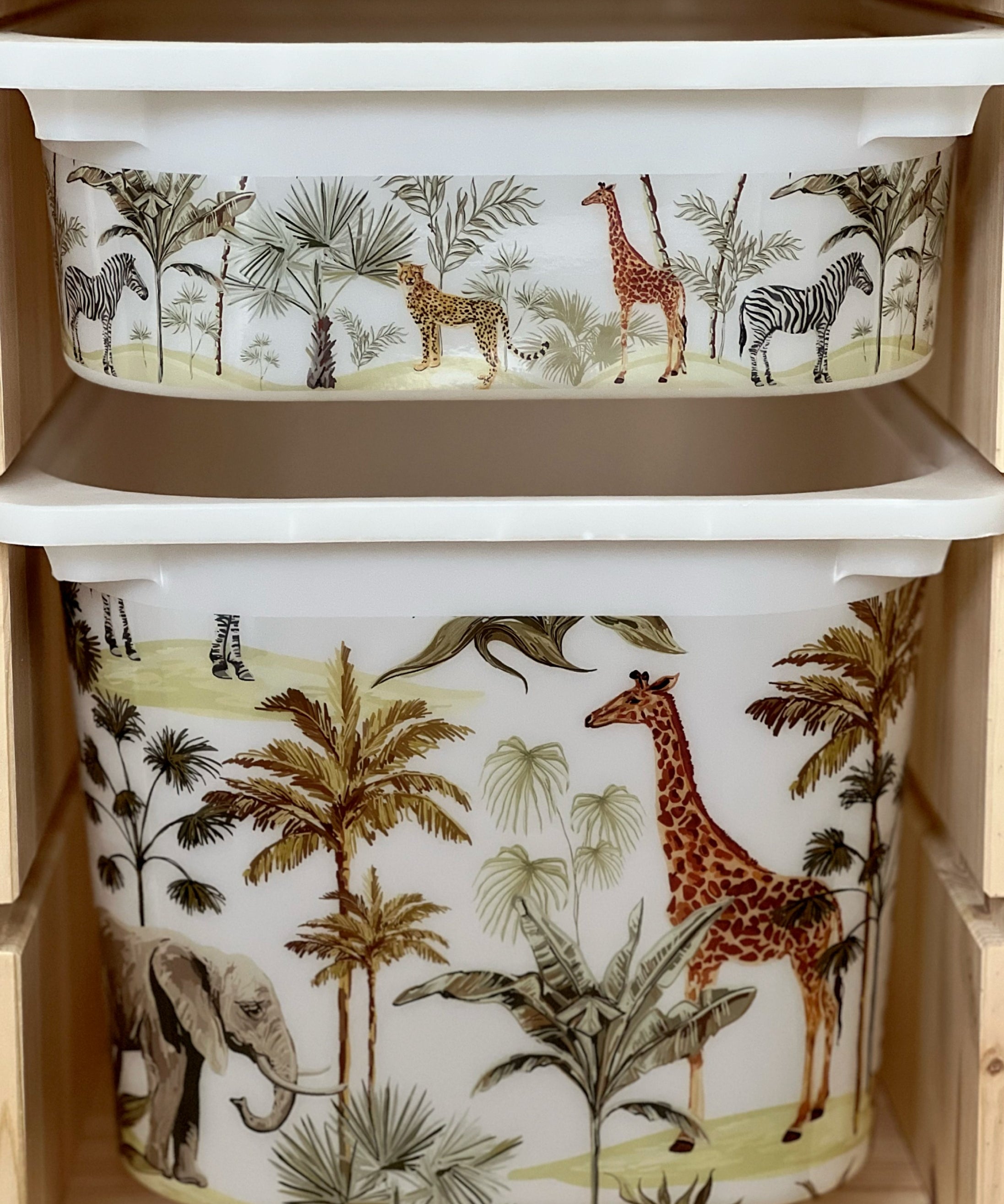 IKEA Trofast sticker, safari theme