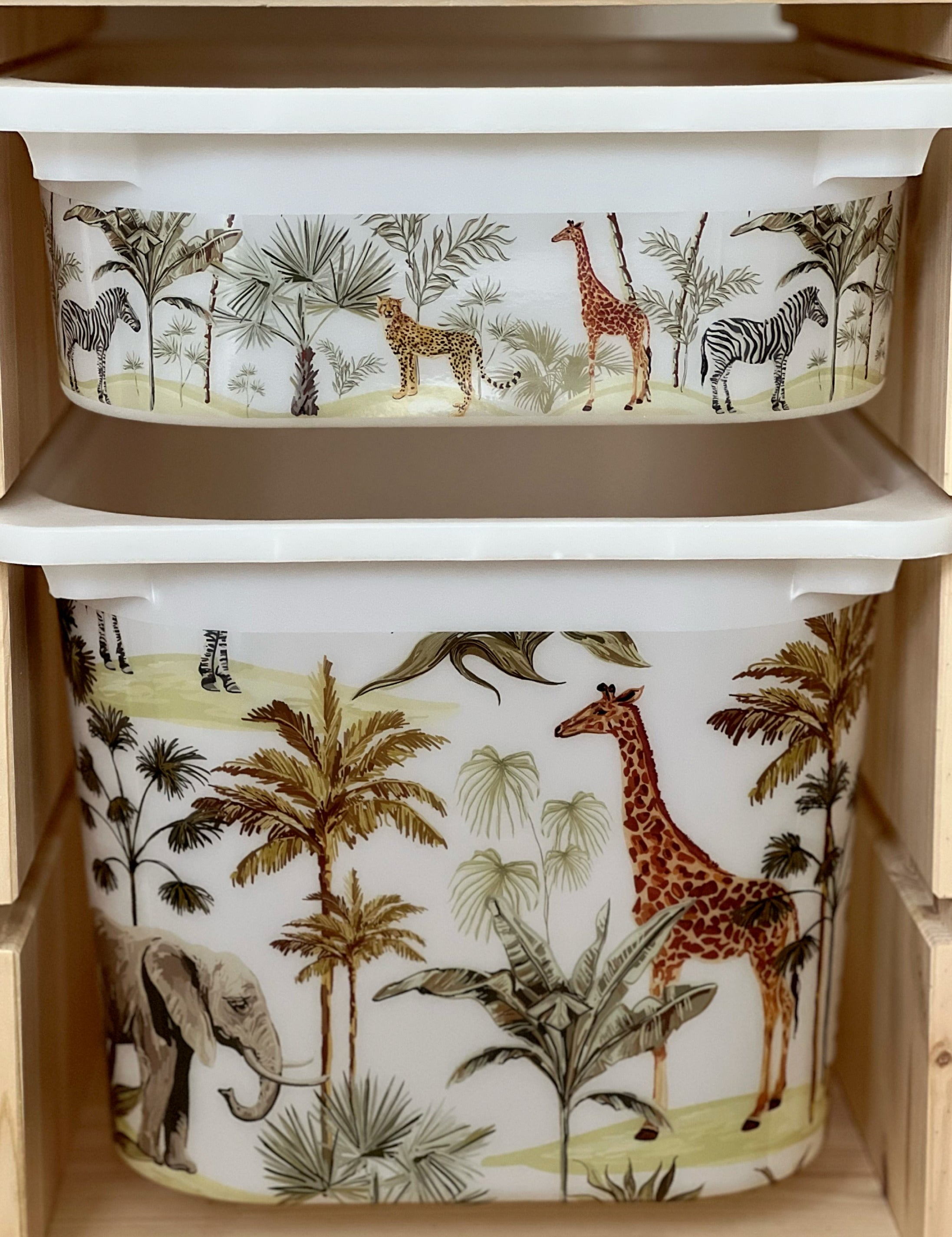 IKEA Trofast sticker, safari theme