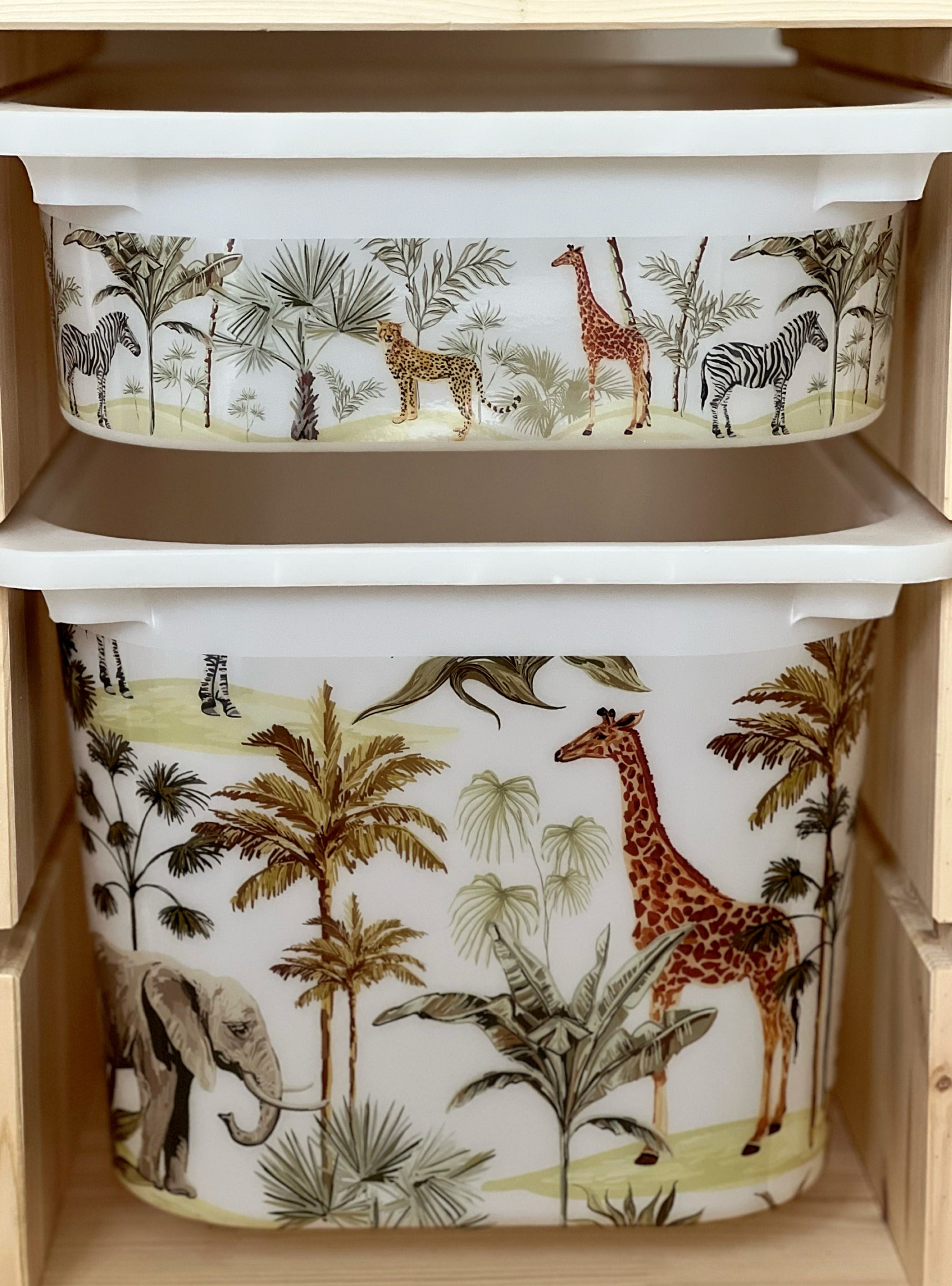 IKEA Trofast sticker, safari theme