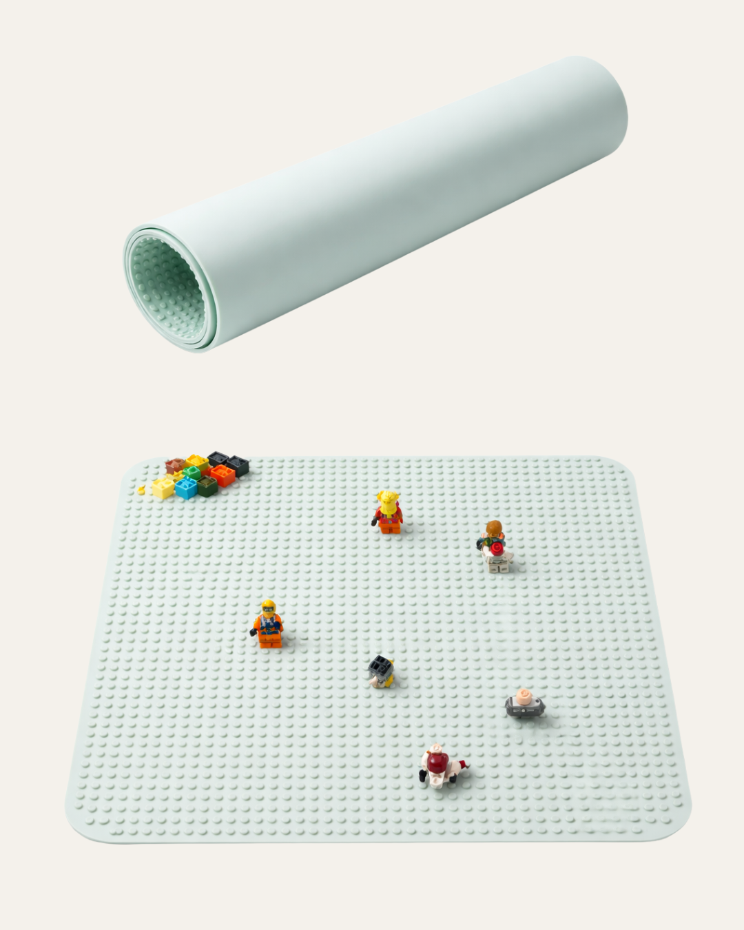 Silicone brick playmat