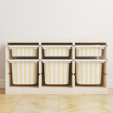 yellow stripe sticker for ikea trofast tub